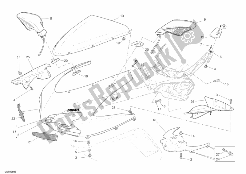 Wszystkie części do Os? Ona Ducati Superbike 1098 S 2007